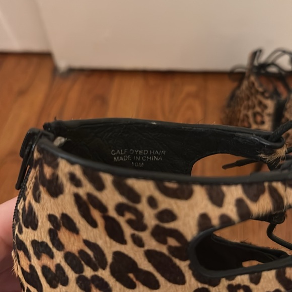 Gilt x Glamour leopard cage heels - Picture 4 of 6